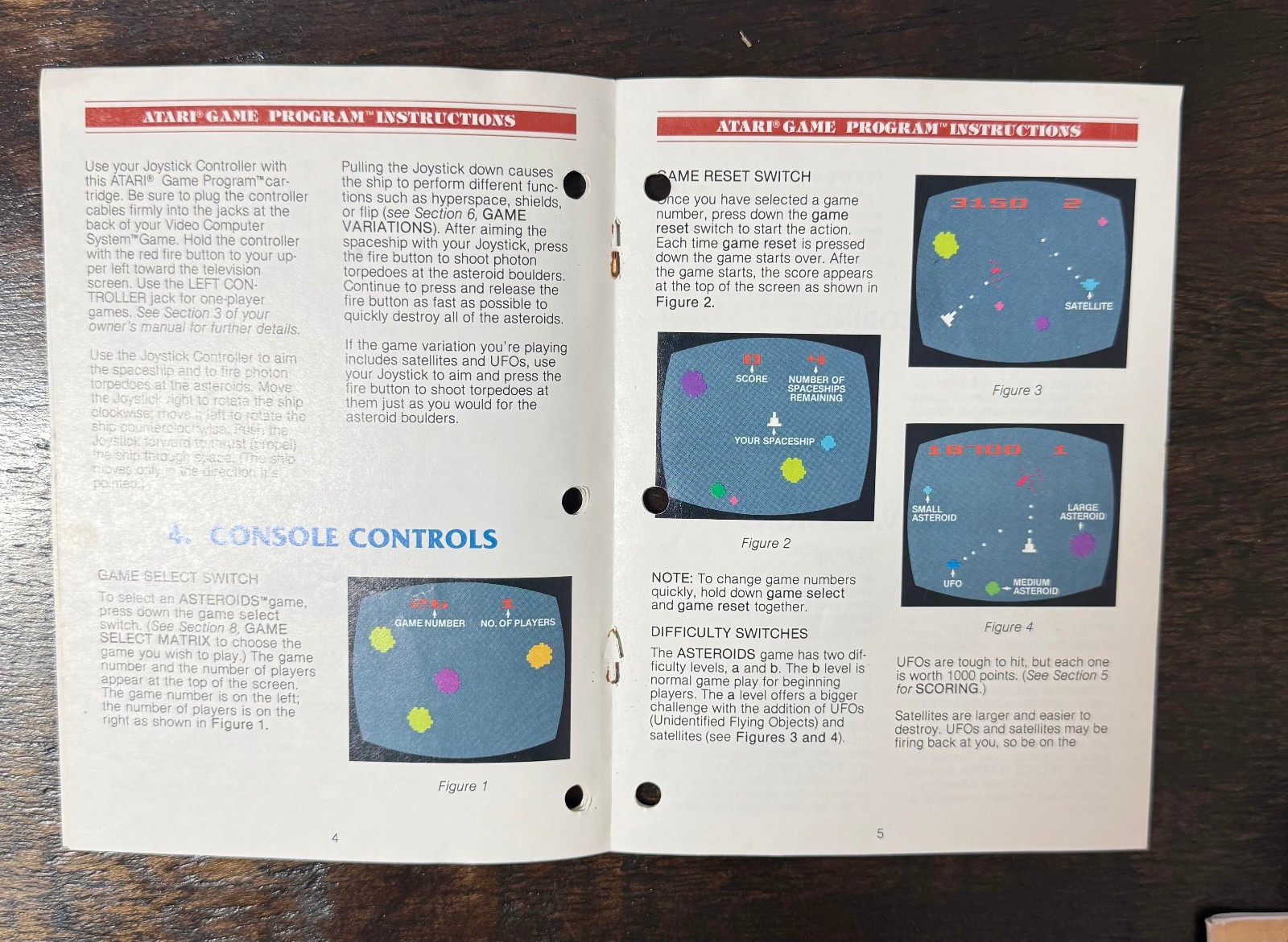 Atari 2600 – Asteroids – 1981 CX2649 Game Cartridge w/Manual