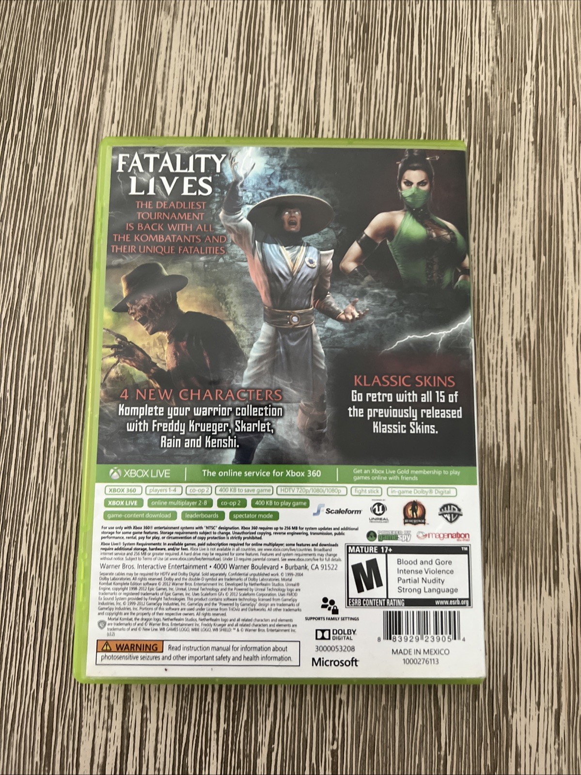 Mortal Kombat Komplete Edition (Microsoft Xbox 360, 2012) Complete