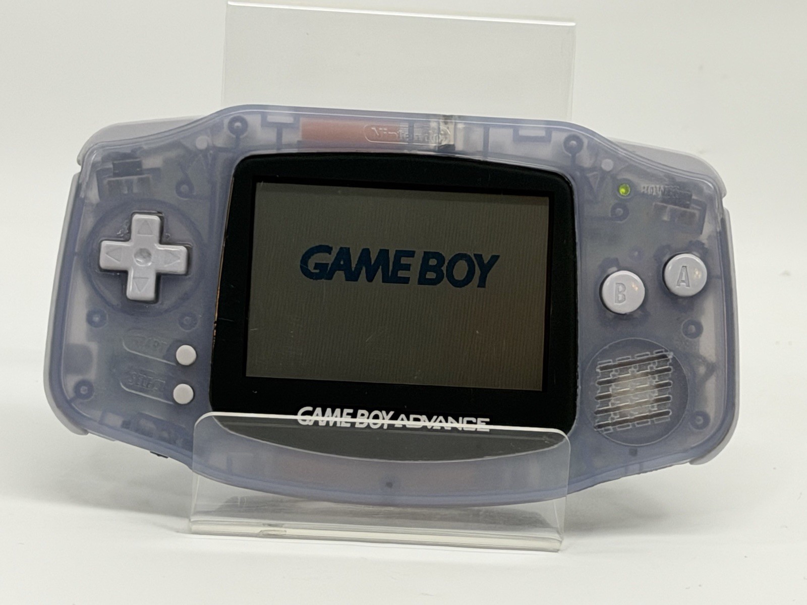 Nintendo GameBoy Advance GBA Clear Glacier Video Game Console AGB-001