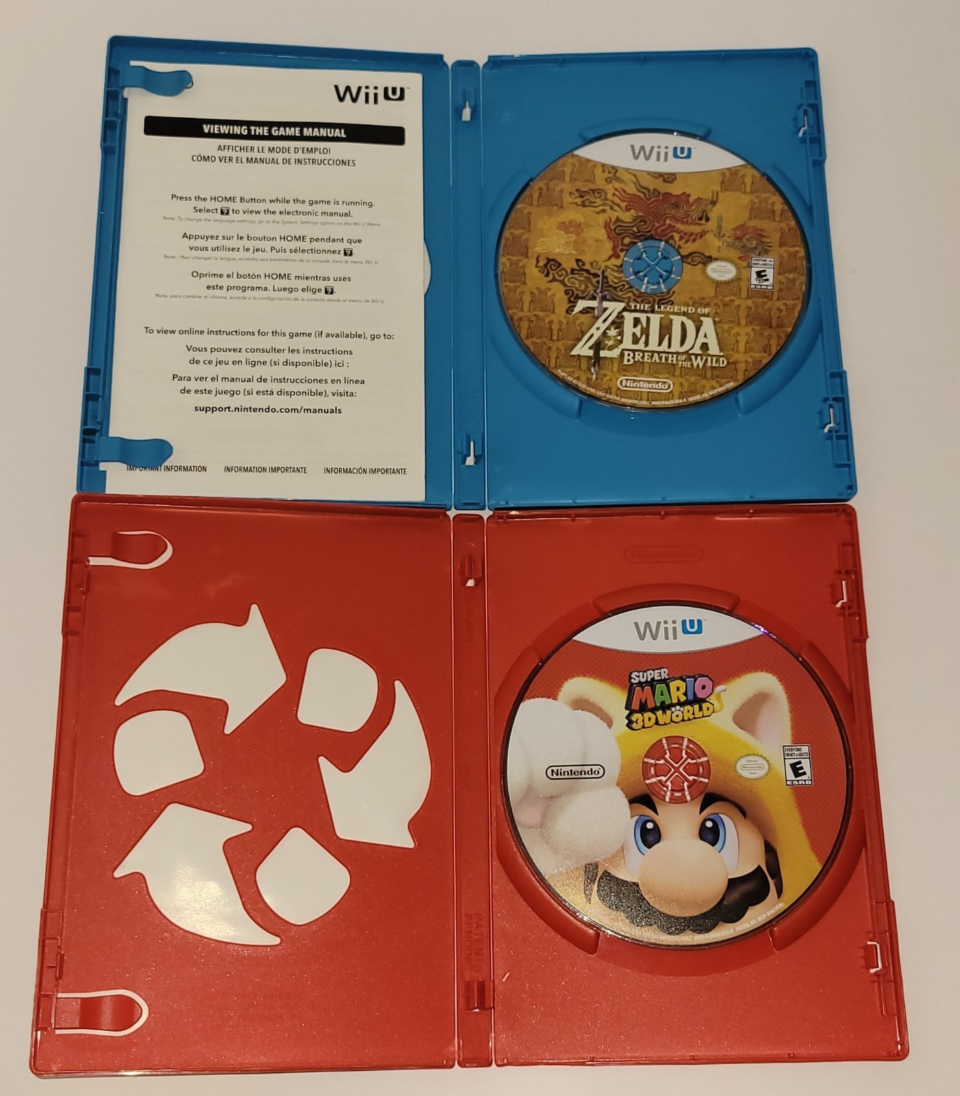 Nintendo Wii U 32GB Black Console Bundle – GamePad, Zelda BOTW, Mario 3D World
