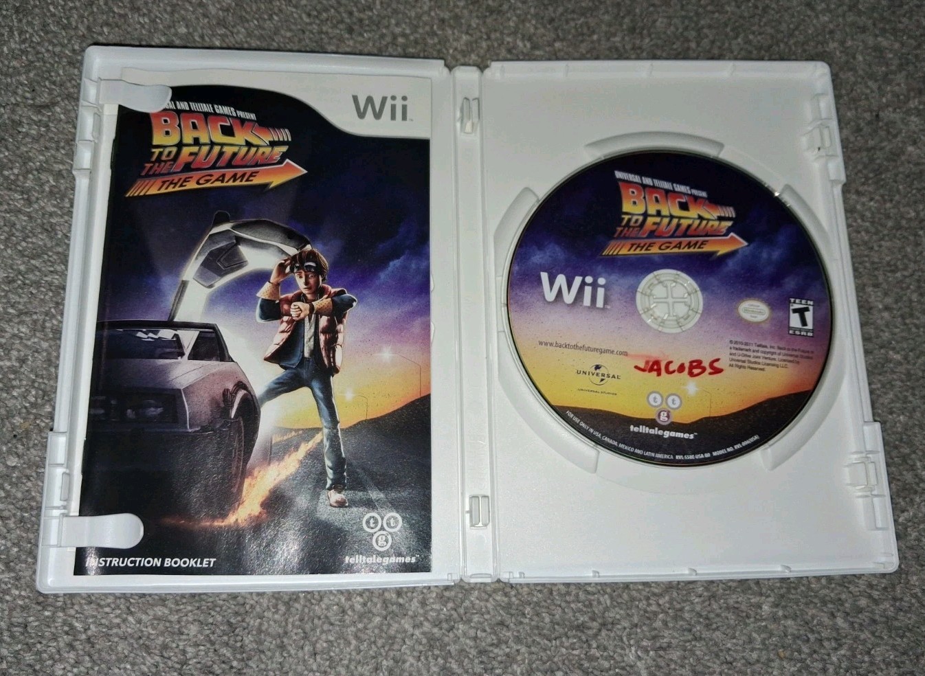 Back To The Future The Game Nintendo Wii Game 2011 COMPLETE AND TESTED Vintage