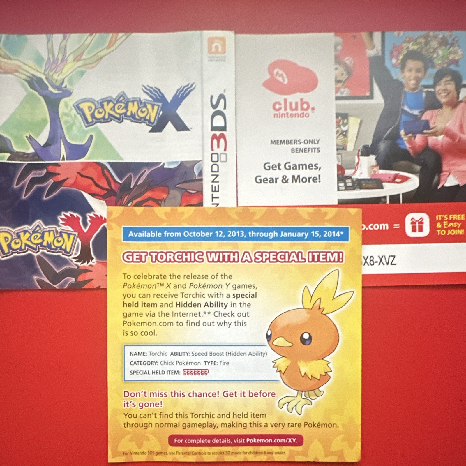 Nintendo Pokémon X 3DS NTSC-U/C w/ Case & Inserts E (Everyone)