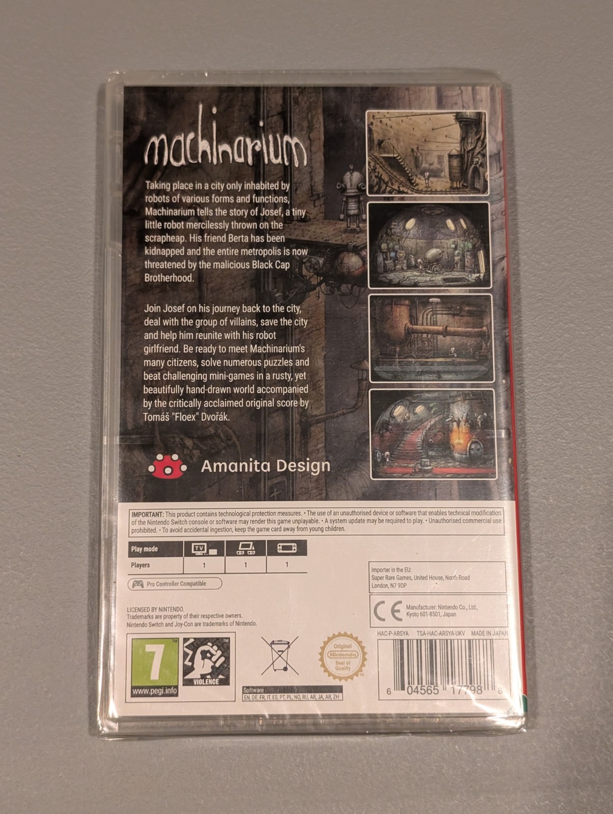 Machinarium (Nintendo Switch, Super Rare Games SRG #17 – Brand New, Sealed