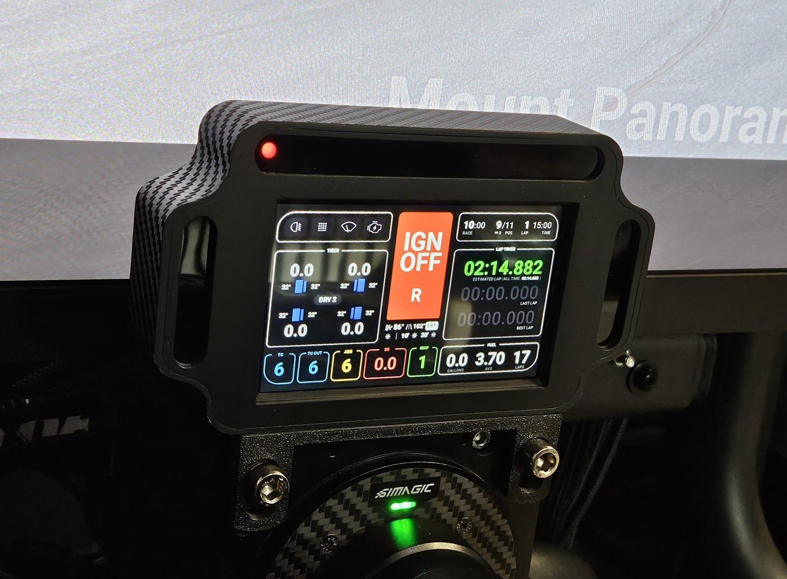 Sim Racing Pc 4.3″ Vocore 24 Led’s New Design (CSL DD, Simagic,Moza, Mounts 🏎