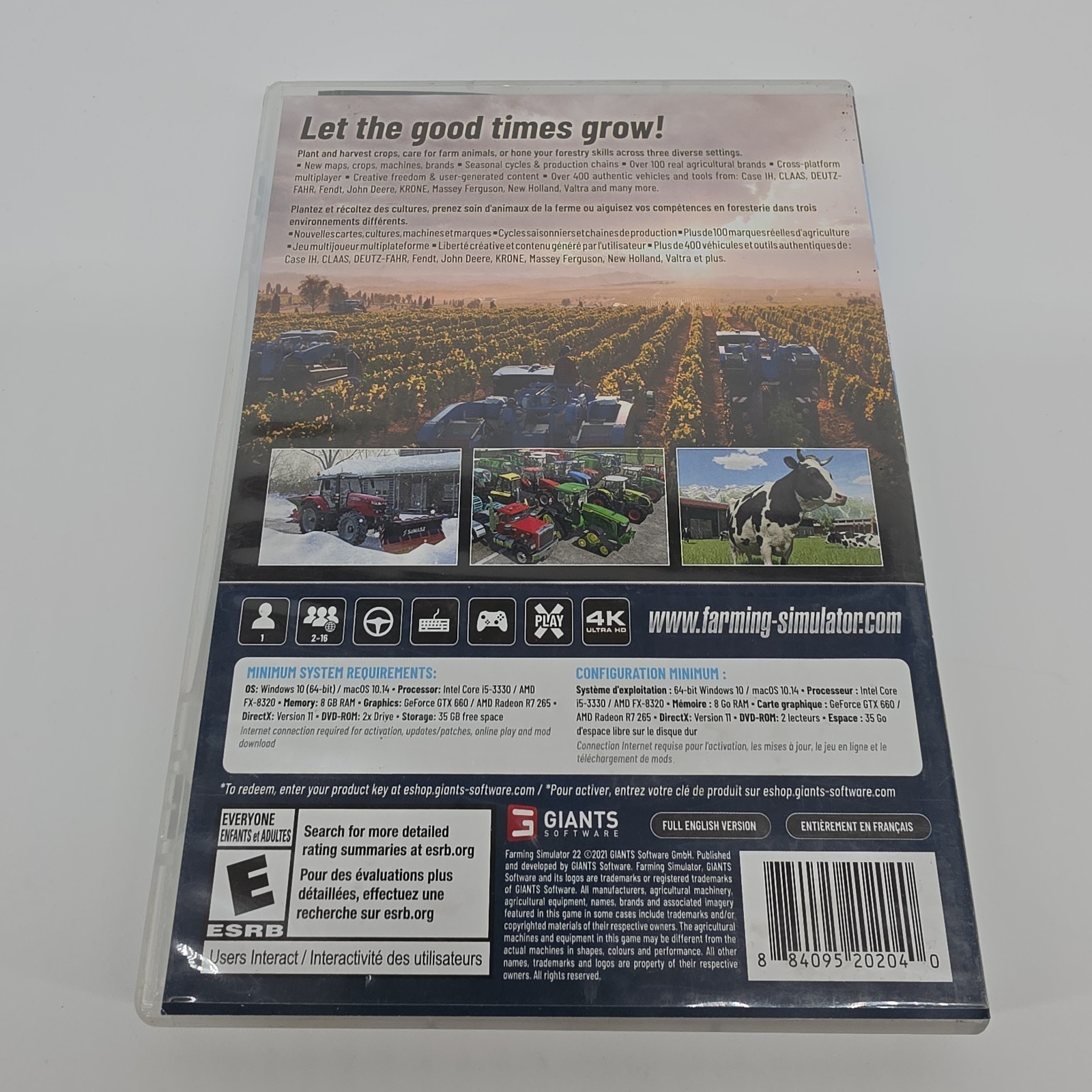 Farming Simulator 22 PC DVD Game 2021 Used + Key w/Manual and 2 Discs