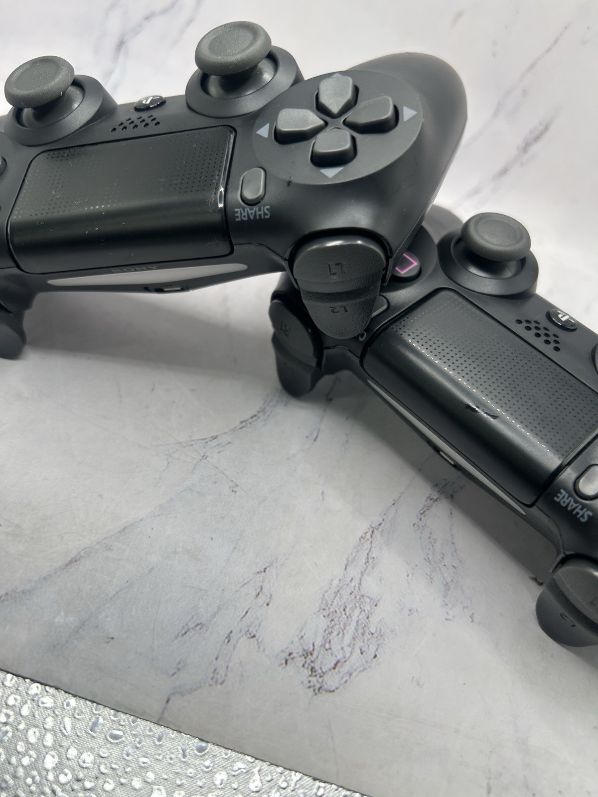 Lot of 2 Used playstation Wireless Controller Bluetooth Dualshock PS4 Black