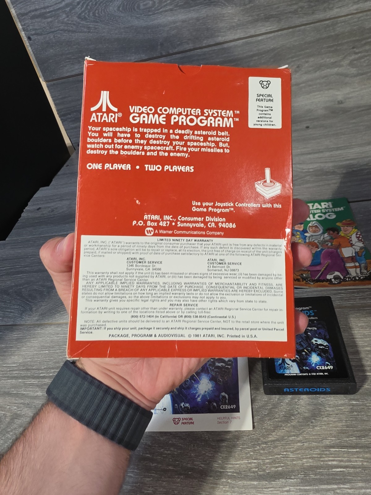 Asteroids (Atari 2600, 1981) w/ Box Manual Tested CIB Complete In Box- [Tested]