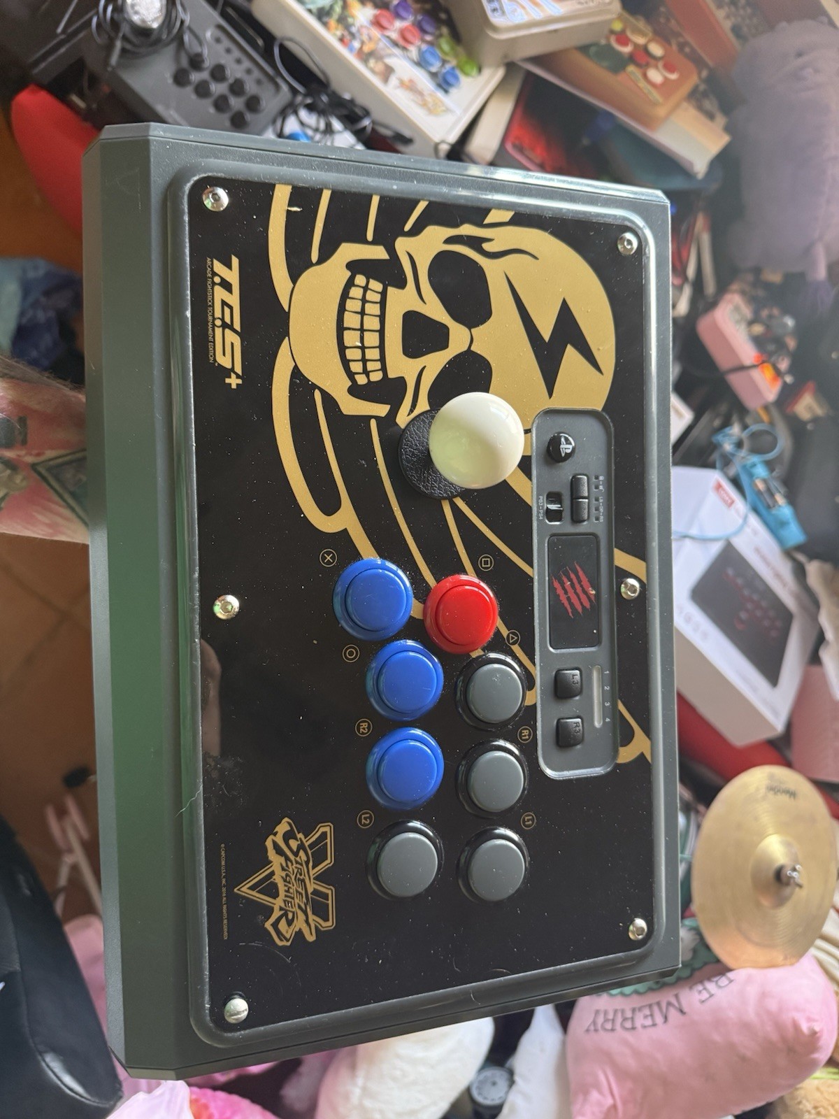 Mad Catz TES+ Wired Arcade Fight Stick Controller for PS3 PS4 Black/Gold