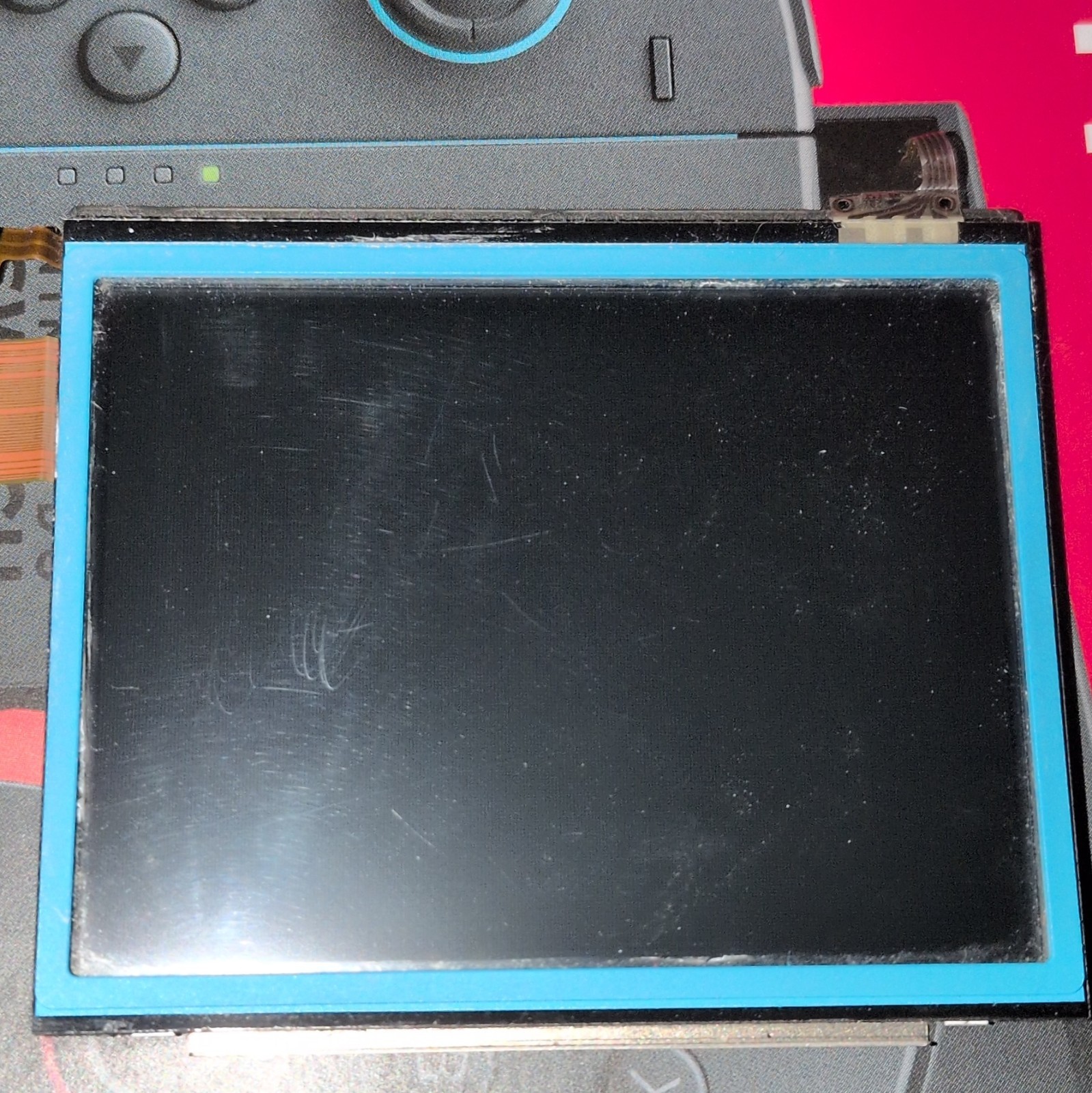 Nintendo Switch Replacement LCD Screen Display Module w/ Ribbon Cable Blue Frame