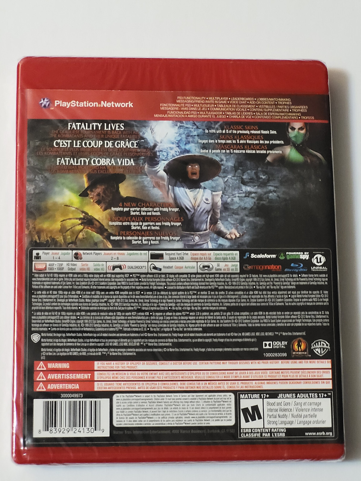 Mortal Kombat Komplete Edition Sony PlayStation 3 PS3 2012 Greatest Hits Red Box