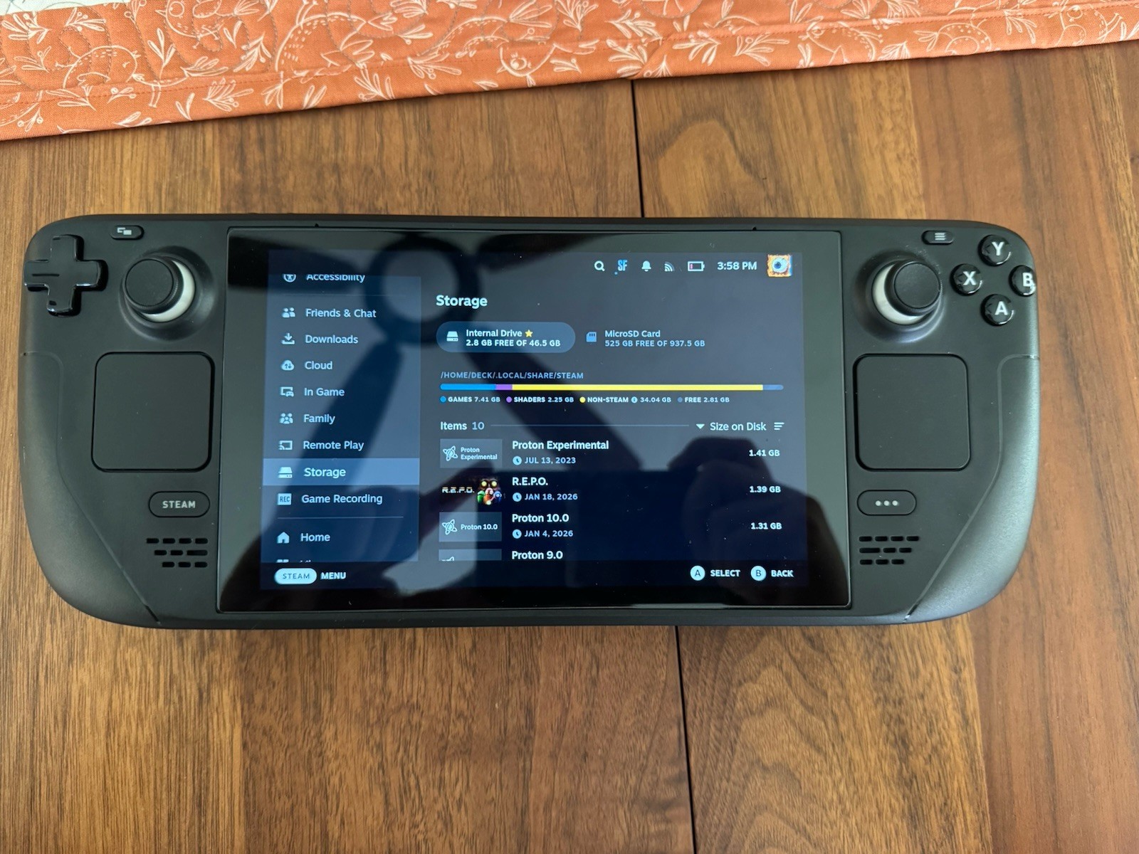 Valve Steam Deck 1TB Handheld Console Black w/ Carrying Case and Dock