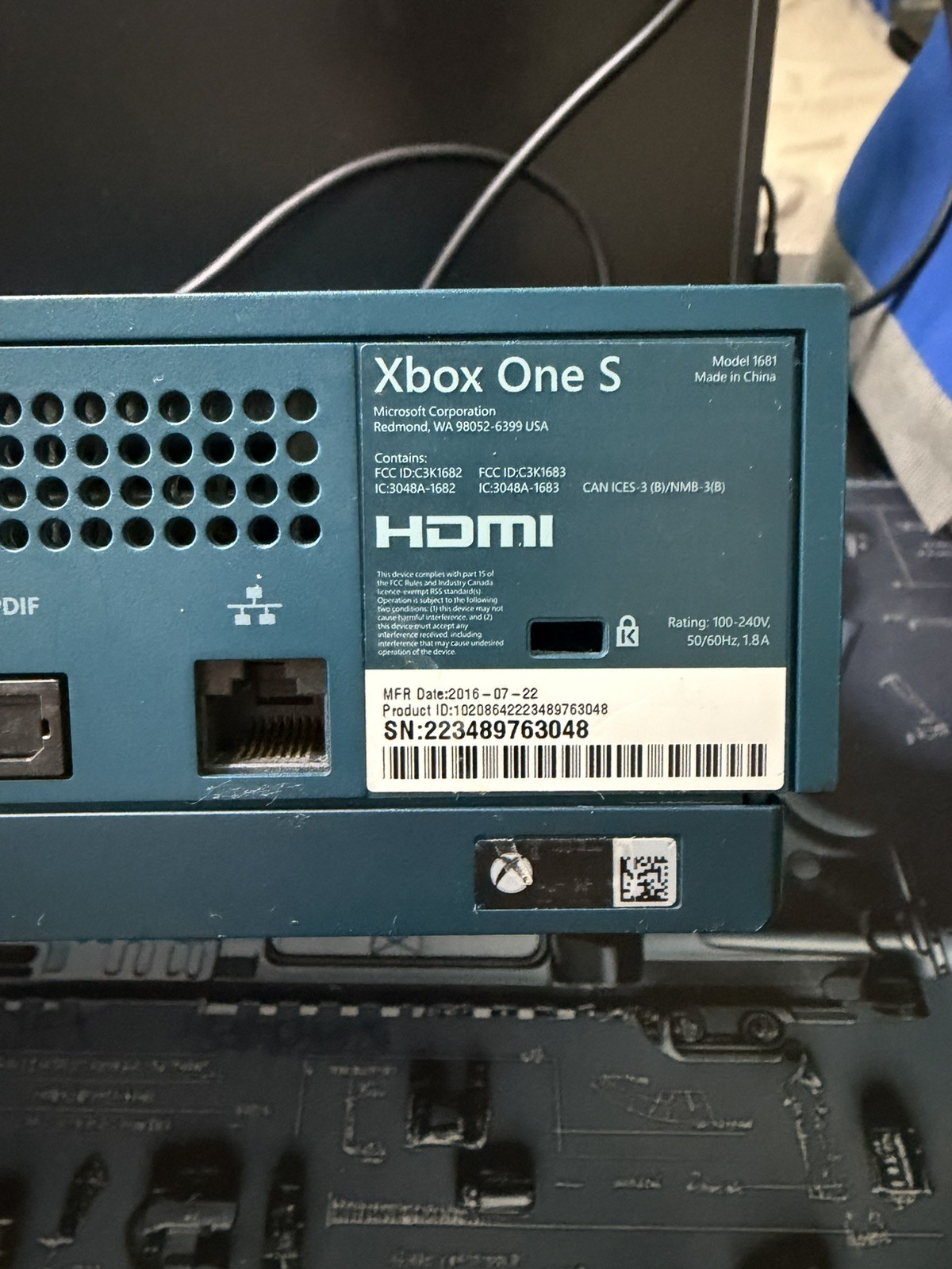 Xbox One S 500GB Console Bundle Deep Blue Special Edition Games&Cables Included!