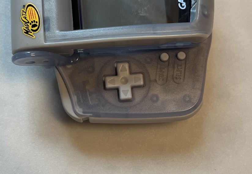 Nintendo Game Boy Advance Glacier Console AGB 001 Mad Cats Screen Mag Light