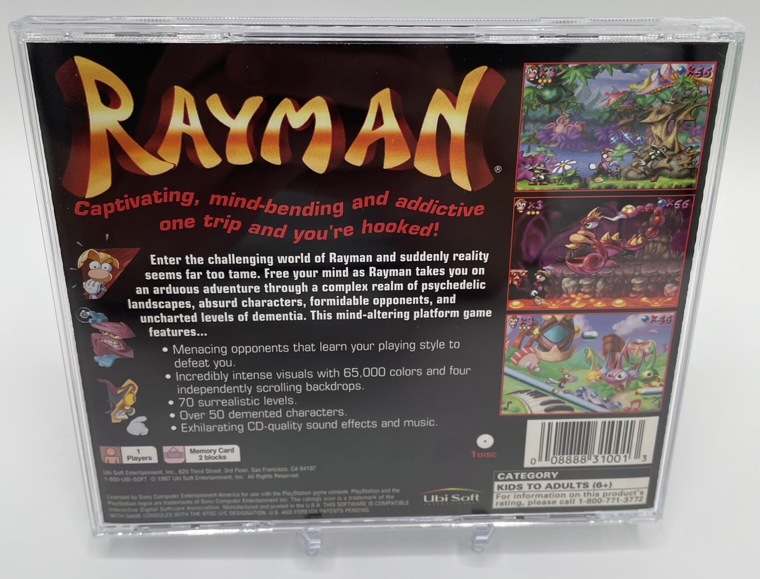 Rayman PlayStation 1 PS1 Complete CIB Greatest Hits Tested