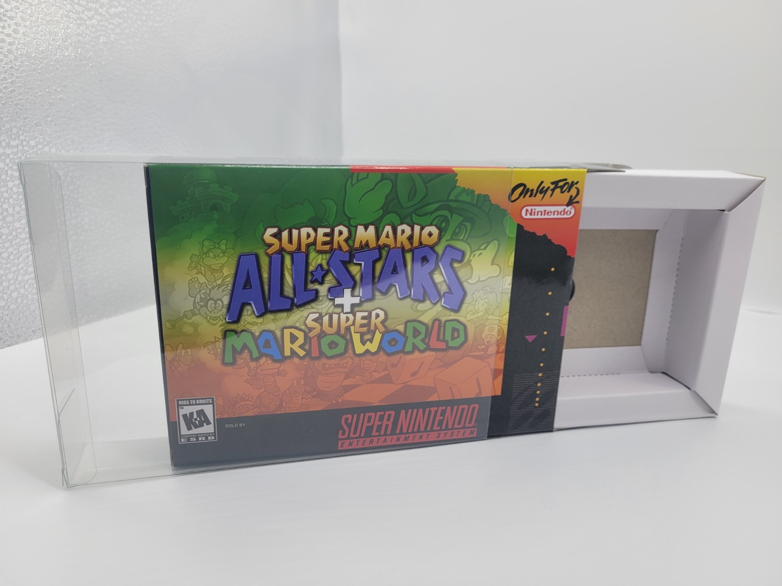 SUPER MARIO ALL STARS SUPER MARIO WORLD SUPER SNES BOX ONLY REPLACEMNT BOX+CASE