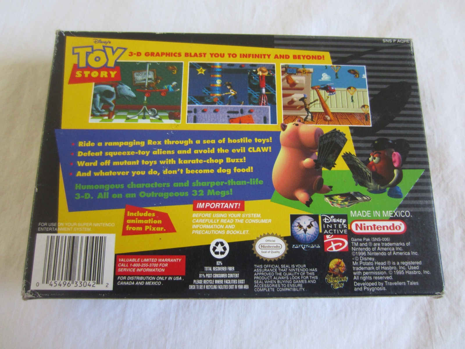 Disney’s Toy Story (SNES) Super Nintendo CIB Complete 1995 Mexico RARE