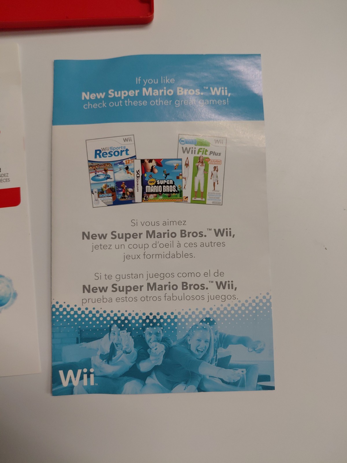 Nintendo Super Mario Bros. Wii Complete Case Manual Multiplayer Platformer
