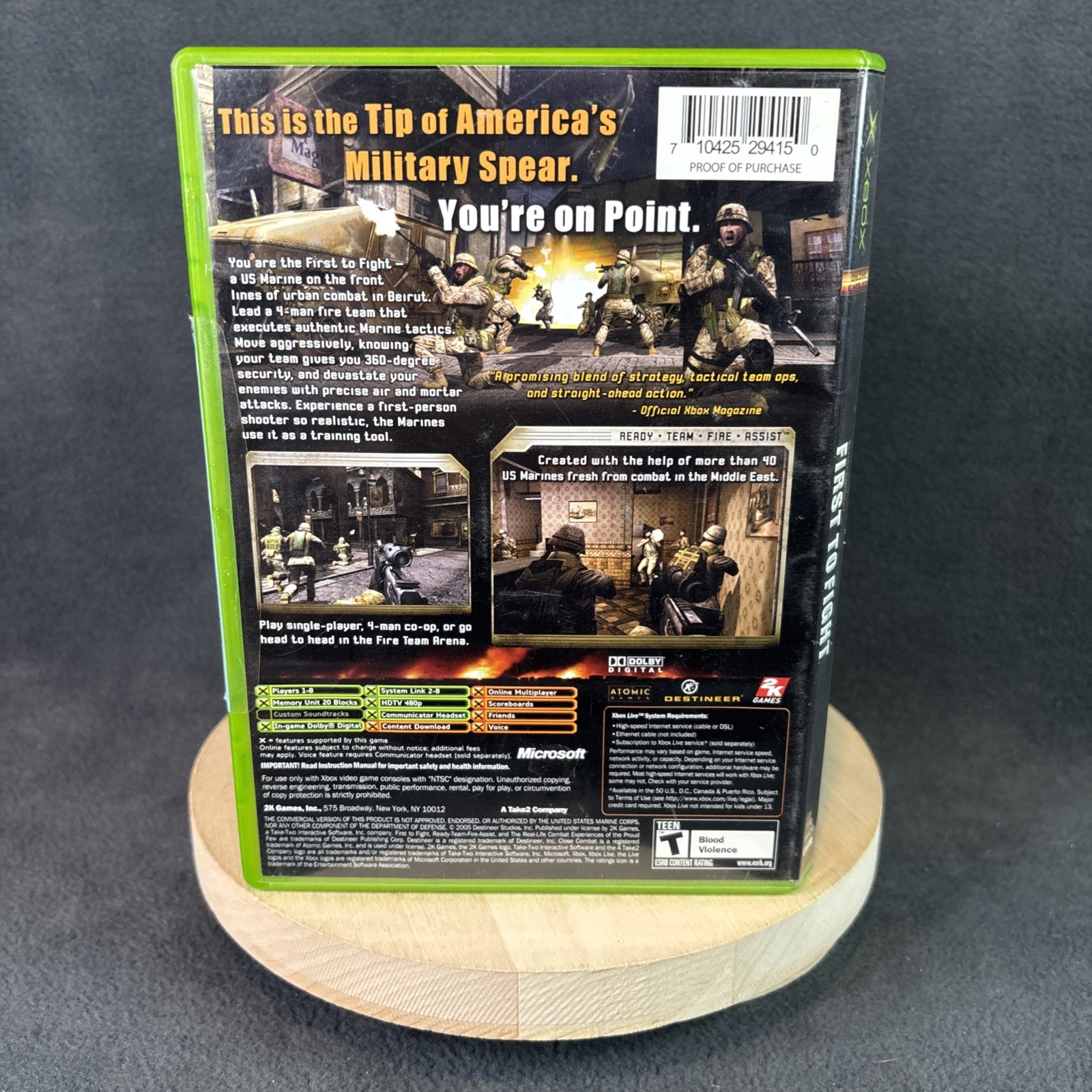 Xbox – Close Combat: First to Fight – Complete/CIB – Resurfaced & Tested