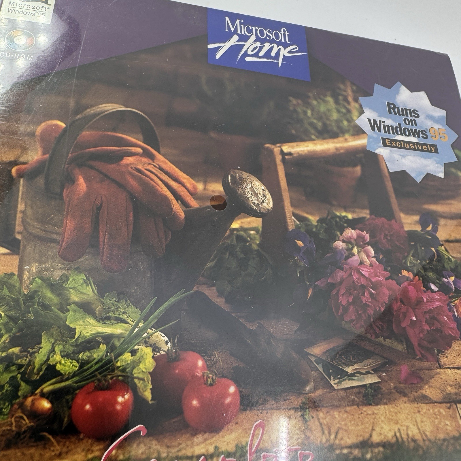 Vintage Microsoft Home Complete Gardening Big Box PC Windows 95 CD-ROM Sealed