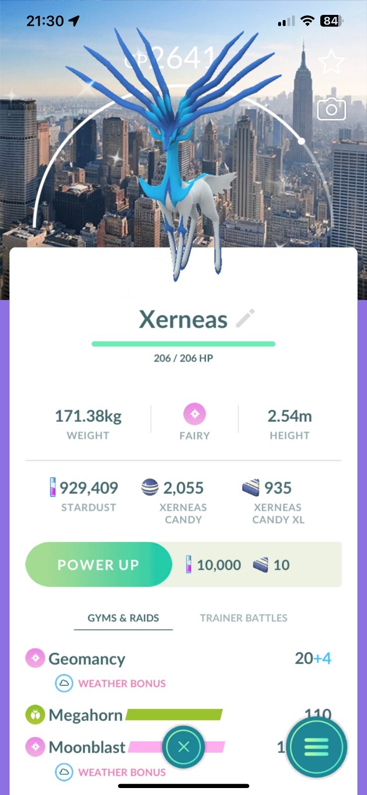 Shiny Xerneas New York background LeveI 40 3 moveset – Trade – Read Descript