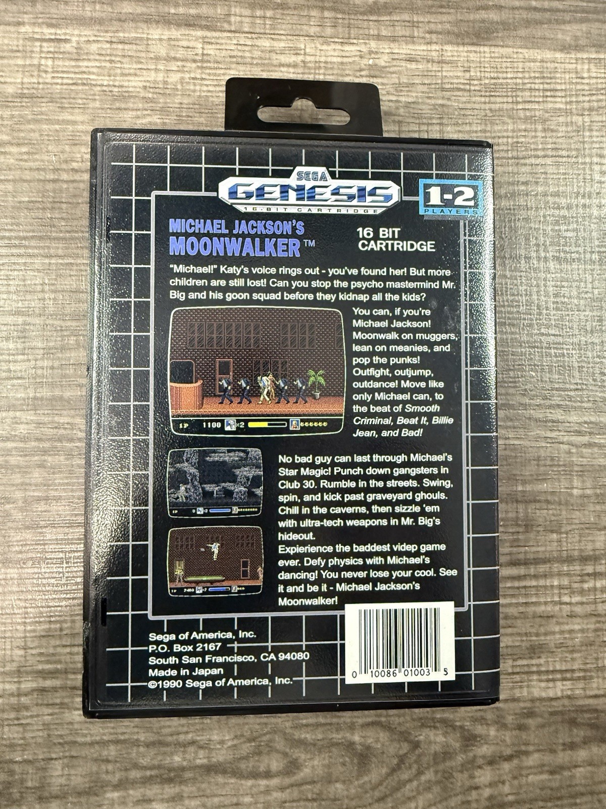 Michael Jackson’s Moonwalker Custom Game Case For Sega Genesis *NO GAME*