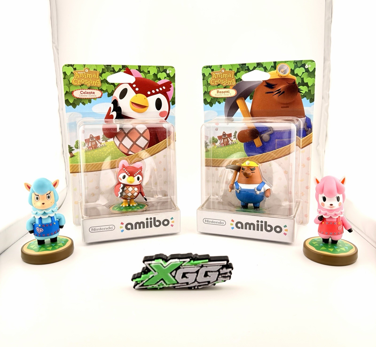 NINTENDO AMIIBO / ANIMAL CROSSING / CELESTE / RESETTI / REESE / CYRUS -LOT OF 4