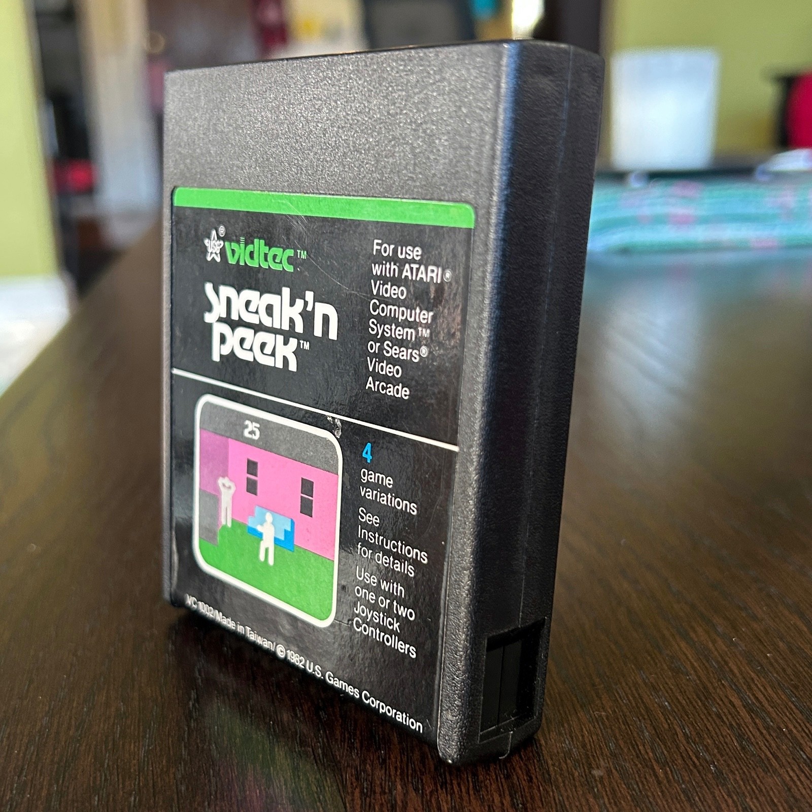 1982 Sneak’n Peek Atari 2600 Video Game Cartridge by Vidtec + U.S. Games TESTED