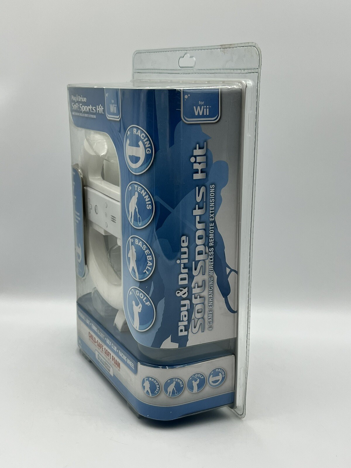 DreamGEAR Play & Drive Soft Sports Kit for Nintendo Wii Bat Racket Club Wheel H8