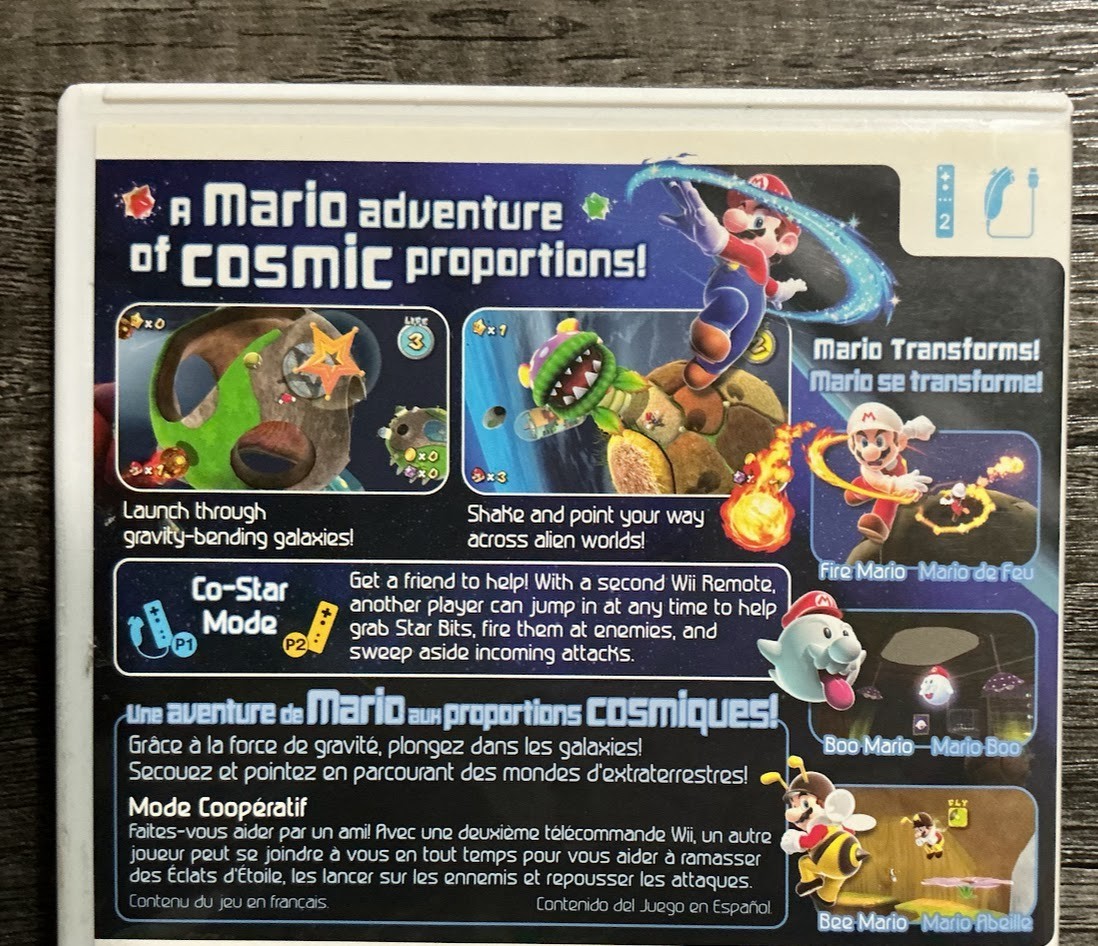 Super Mario Galaxy (Nintendo Wii, 2007) CIB Compete In Box Tested & Working!