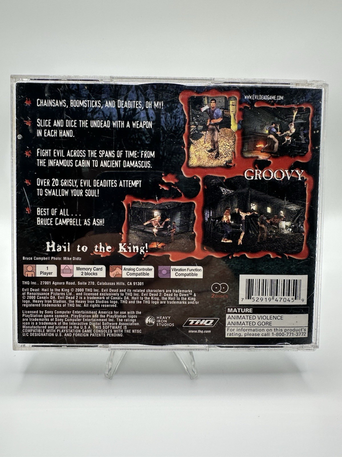 Evil Dead: Hail to the King PS1 THQ w/ Manual Included NTSC-U/C (2000)