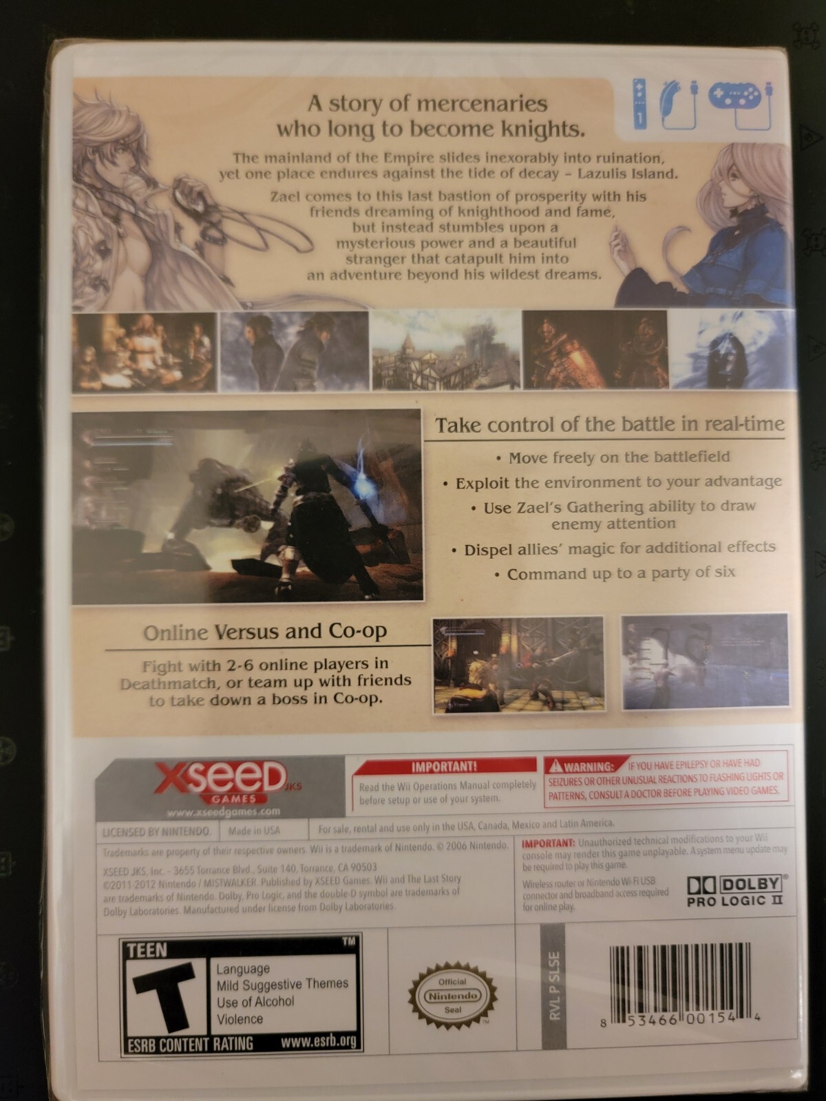 The Last Story (Nintendo Wii, 2012) – Brand New – Sealed