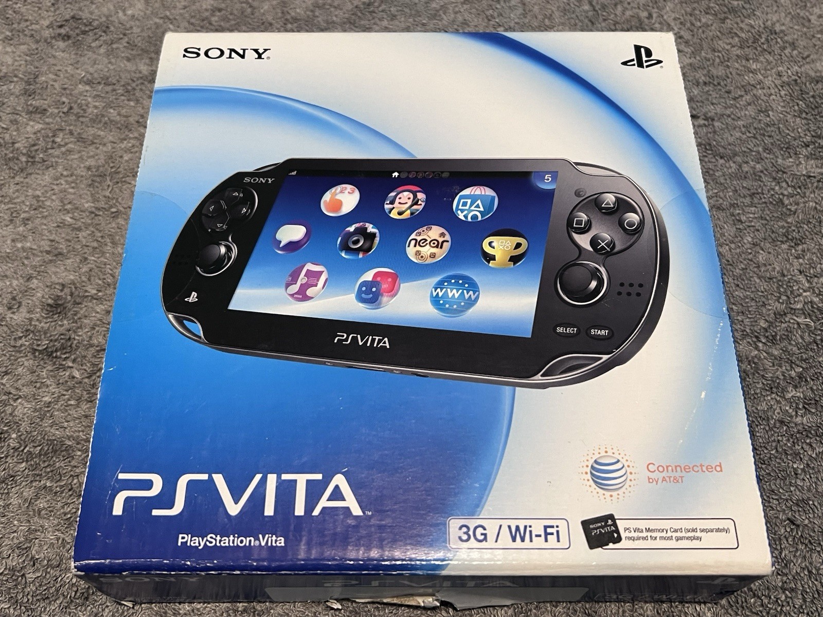PlayStation Vita PCH-1101 COMPLETE IN BOX Manual Inserts Tested 4GB Memory Card