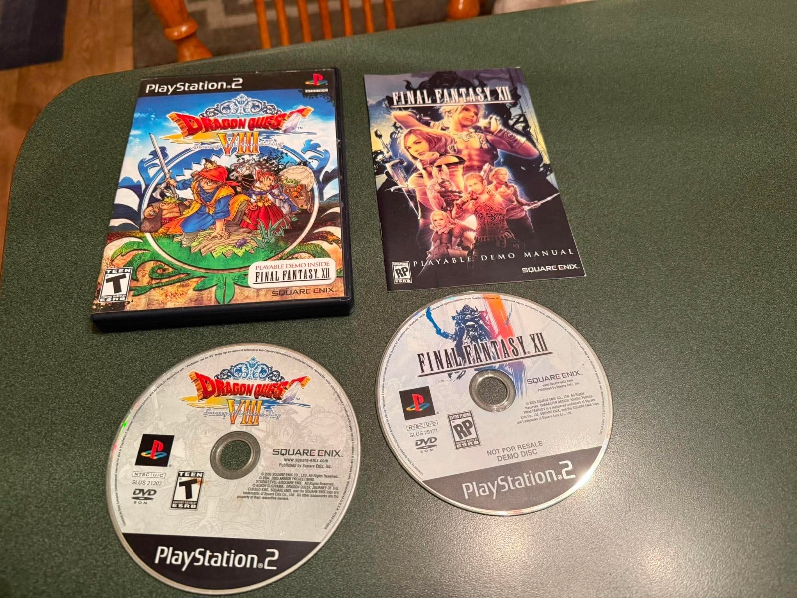 Dragon Quest VIII Journey of the Cursed King PS2 + Demo Disc – TESTED WORKS