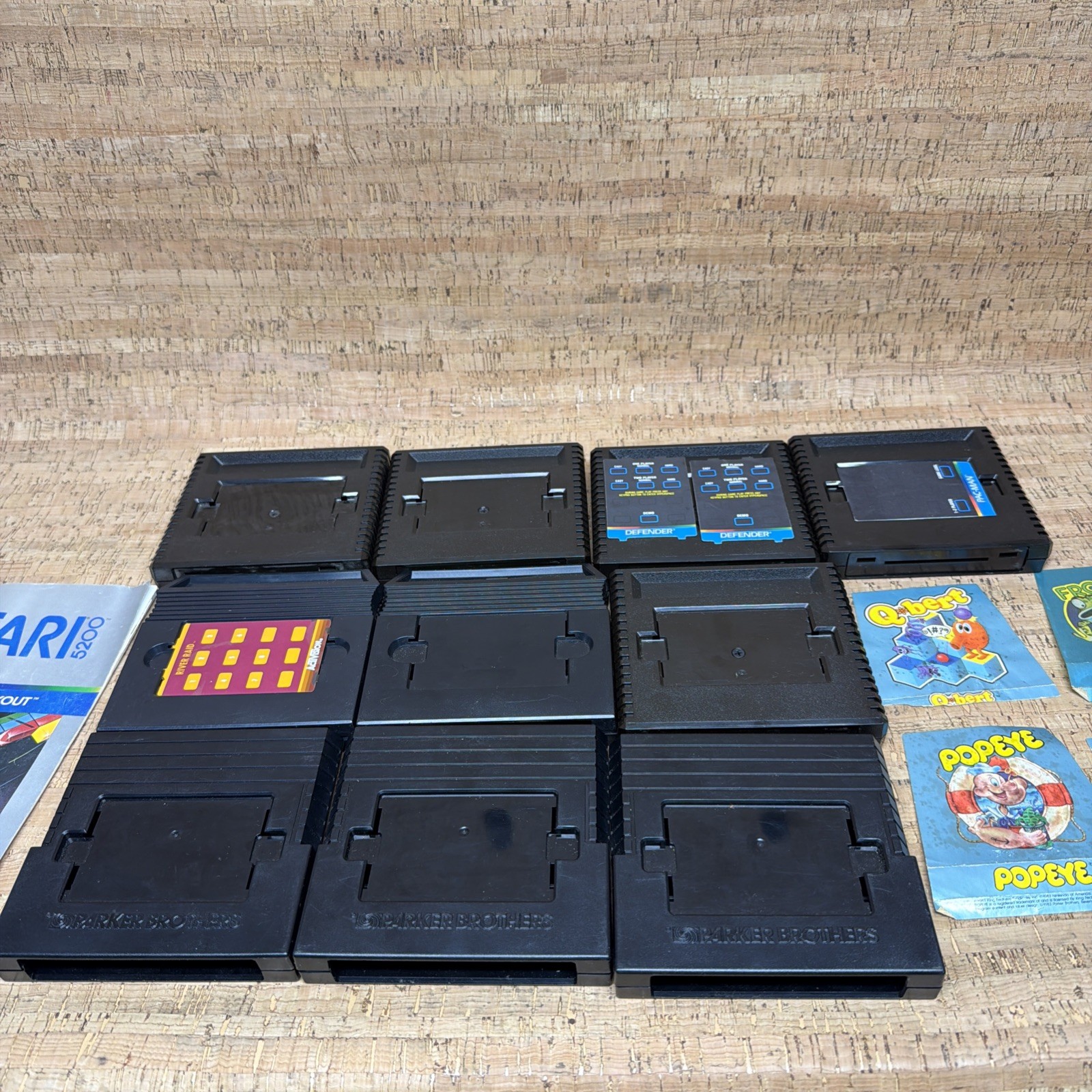 Lot of 10 – Atari 5200 Game Cartridges – Frogger Pac-Man Super Breakout Defender