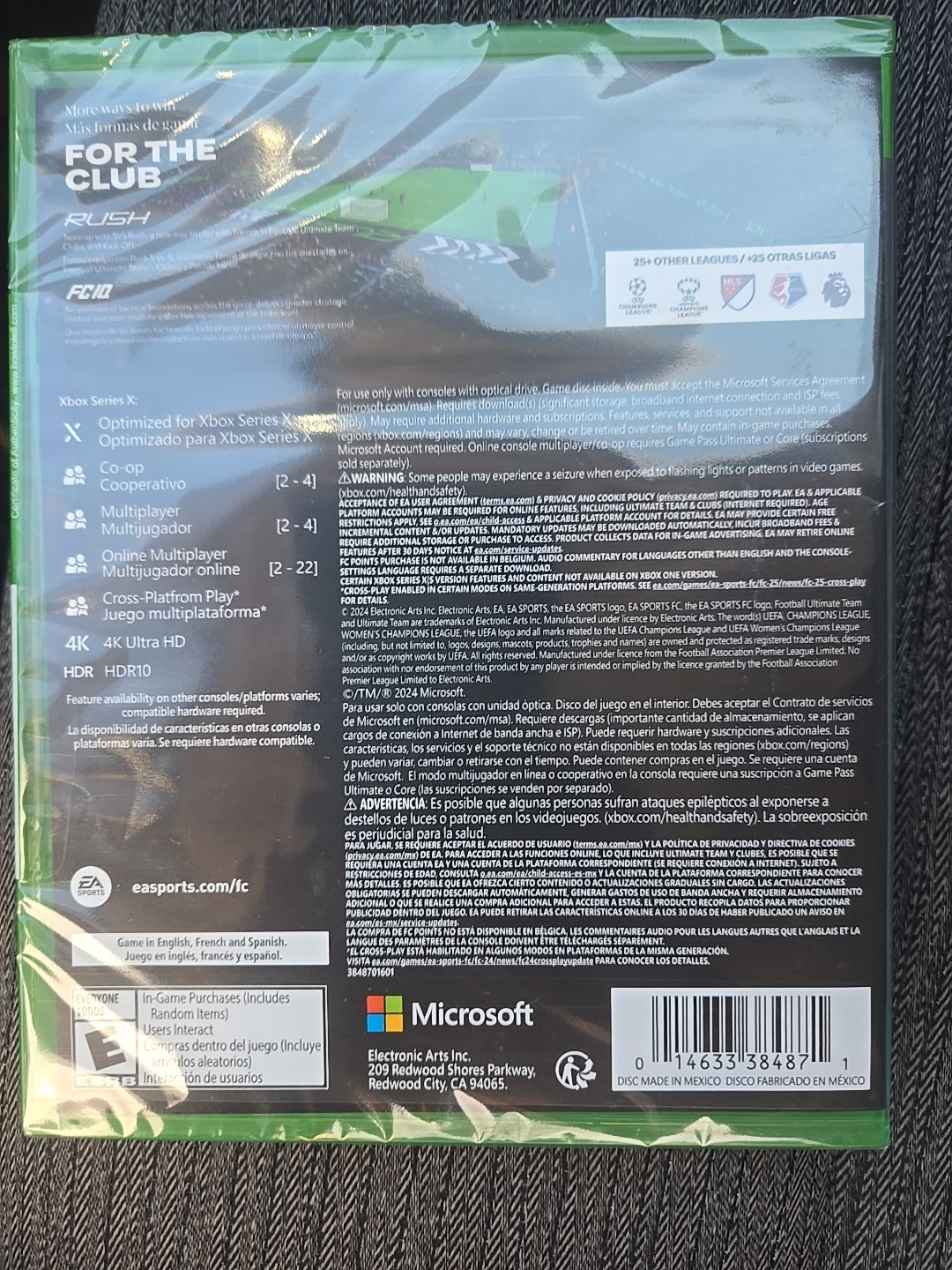 EA Sports FC 25 XBOX Series X & XBOX One – New/Sealed