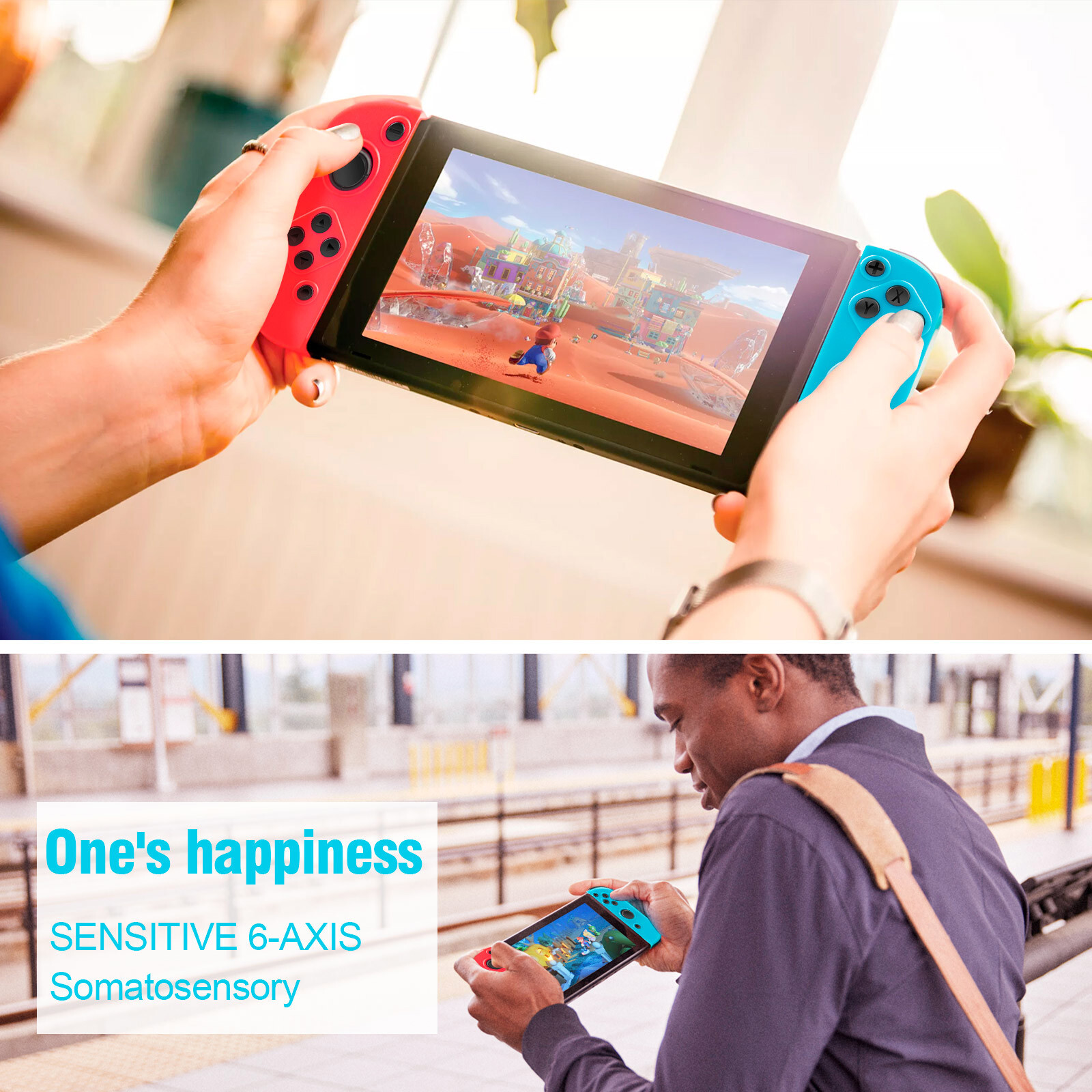 Wireless Left&Right for Nintendo Switch Joypad Controllers AC Adapter Charger US