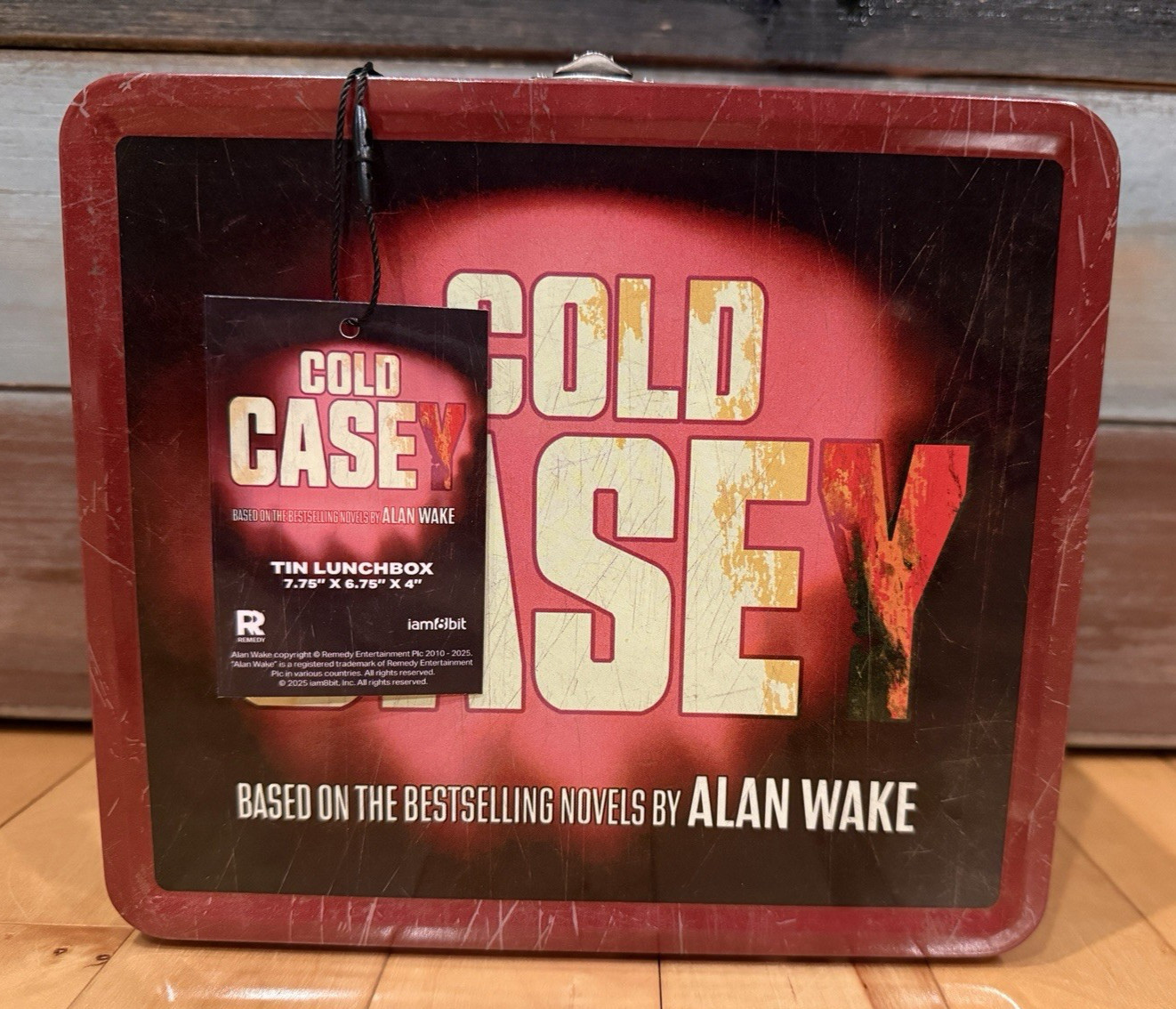 New iam8bit Remedy Games Anniversary Alan Wake 2 Cold Casey Tin Lunchbox Alex