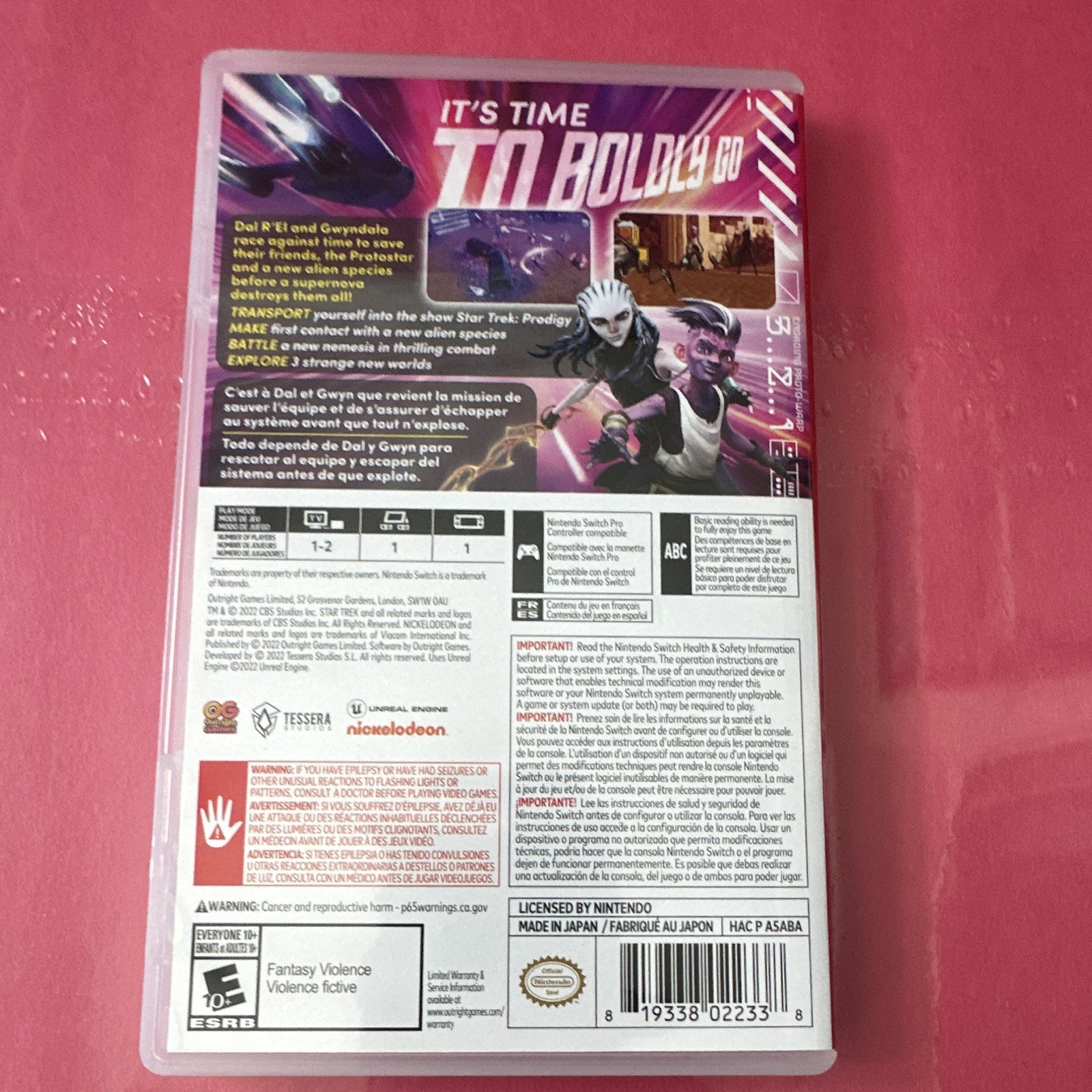 Outright Games Star Trek Prodigy: Supernova Switch E10+ NTSC-U/C Case