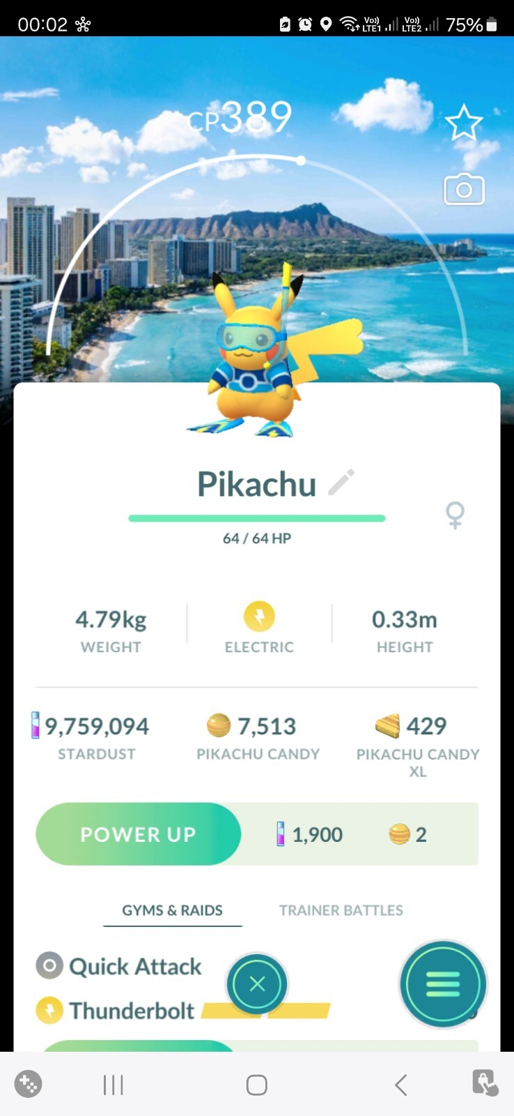 Pikachu ( World Championships 2024 ) ( Honolulu BG ) Pokémon Trading Go