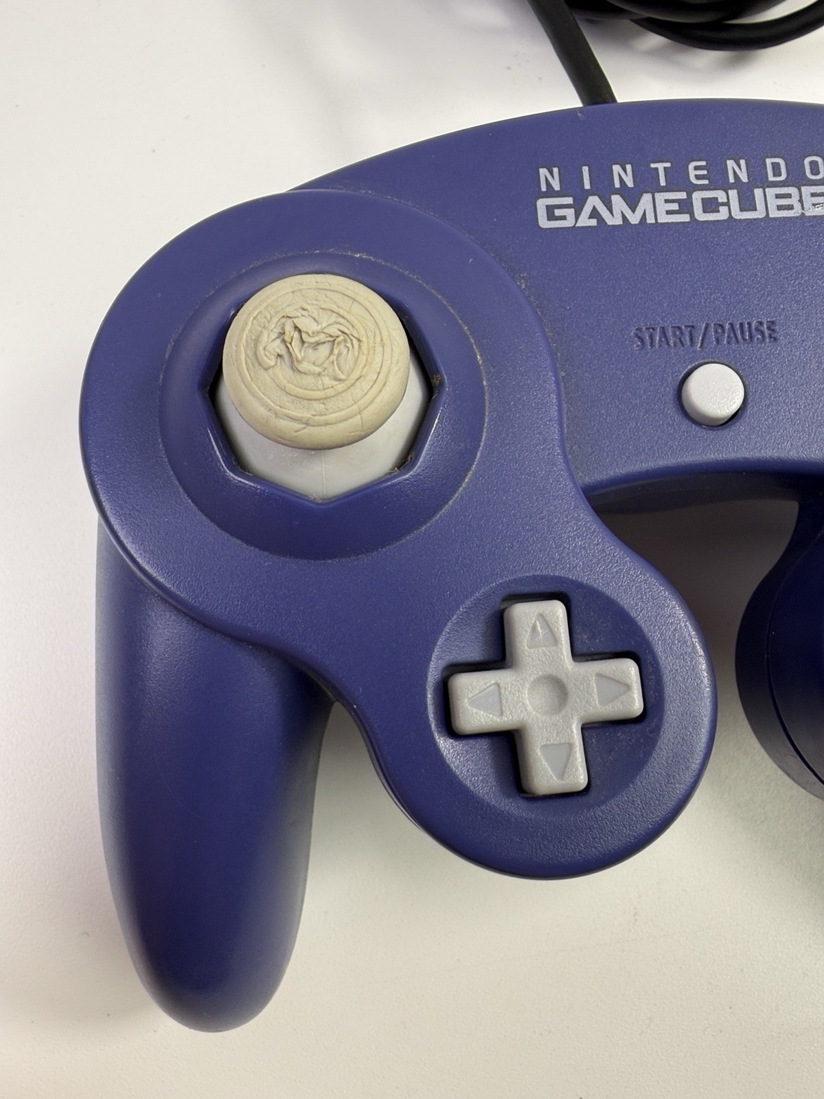 Official OEM Nintendo GameCube Controller Indigo Purple DOL-003 (Left Stick Rub)