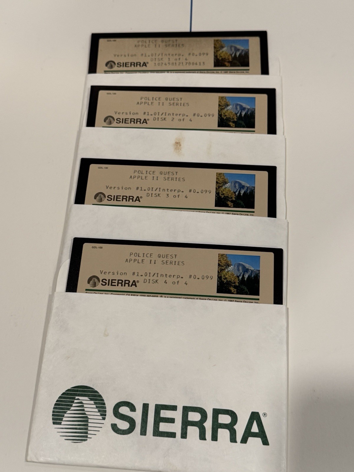 Police Quest 1: In Pursuit of the Death Angel (Sierra, 1987) 5.25” Apple IIe