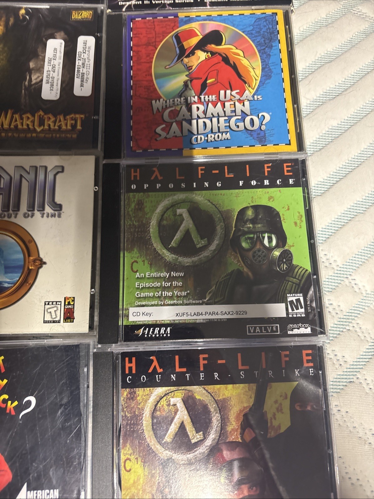 Vintage PC Game Lot Windows 95 98 Sierra Johnny Rock Descent Swat