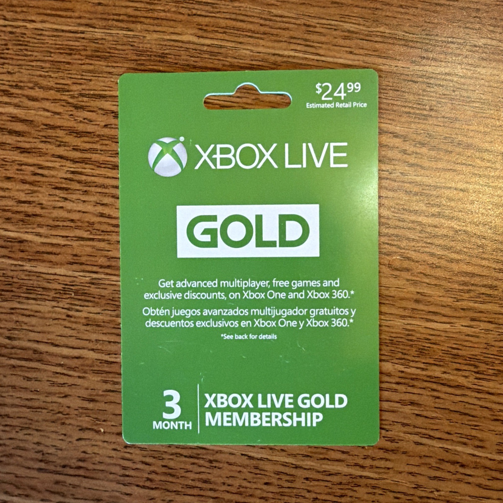 Xbox Live 3 Month Sub Card (preloaded) (Xbox One) (799366)