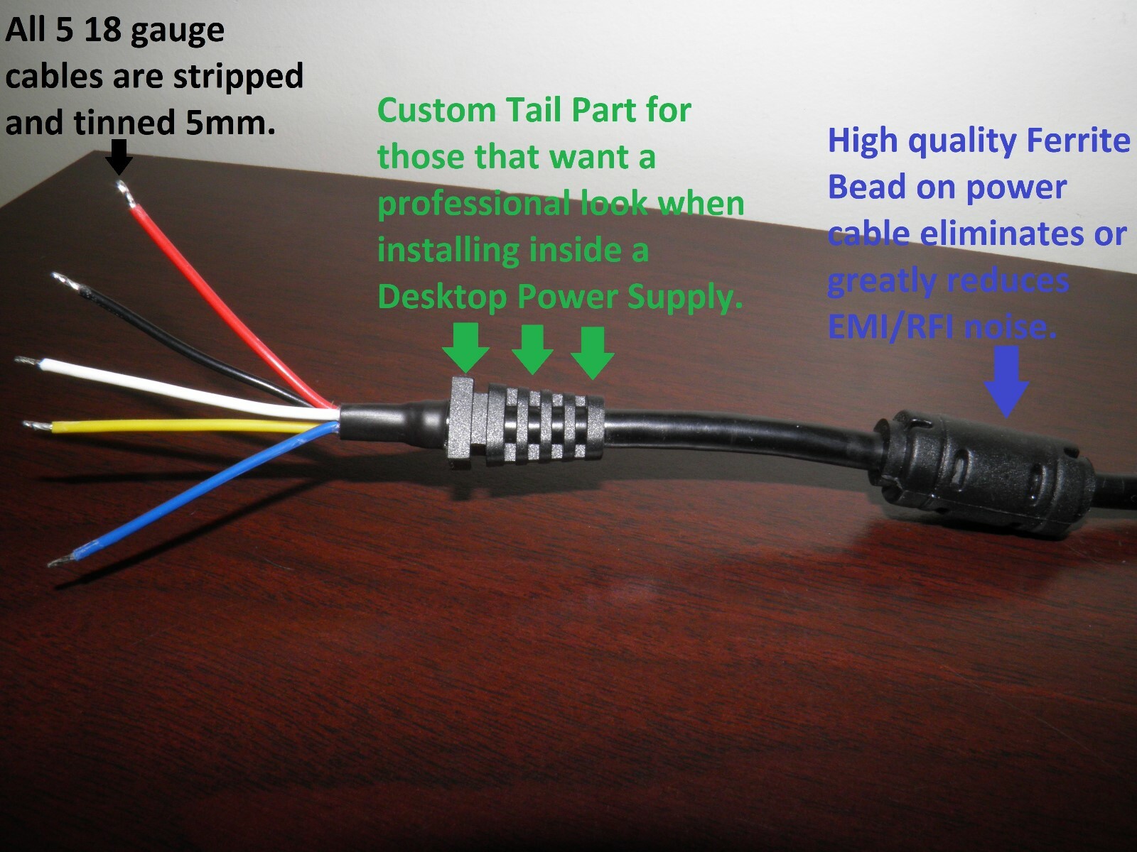 Power cable for Blue Chip, ColecoVision, Spectravideo 318/328, and TI-99 series