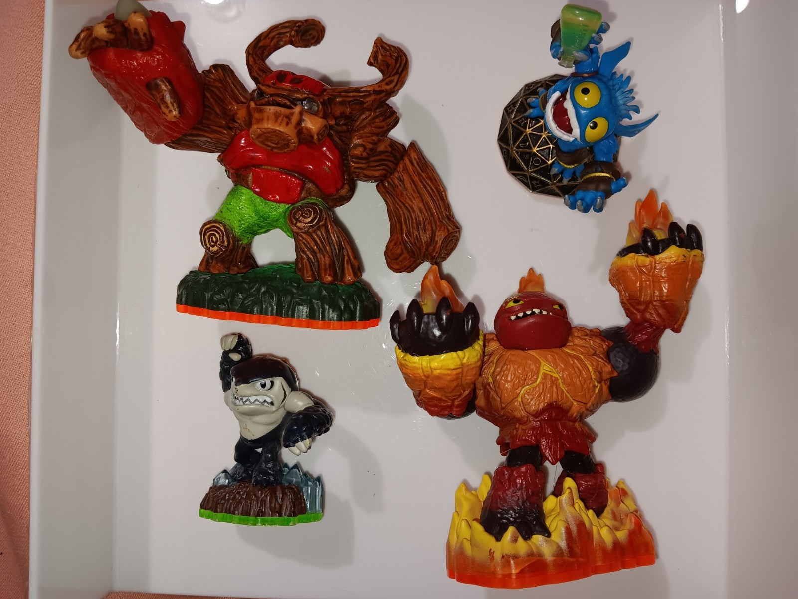 Activision Skylanders Lot 5 Figures, Tree Rex, Hot Head, Pop Fizz, Nightfall+