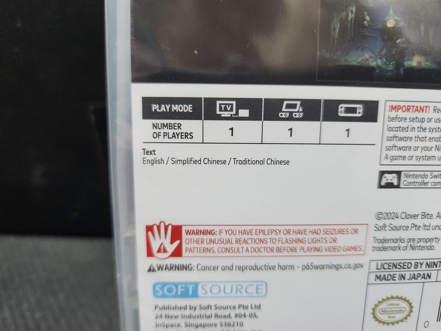 (ASIA ENGLISH VERSION) Nintendo Switch GRIME (Brand New)