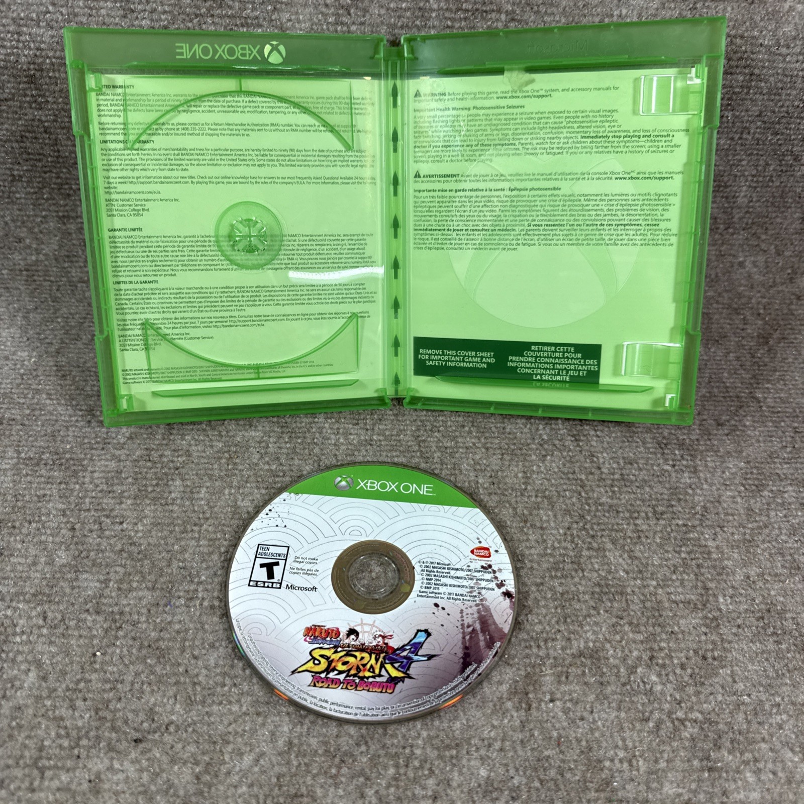 Naruto Shippuden Ultimate Ninja Storm 4 Road to Boruto Xbox One Adult Owned