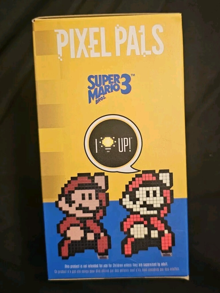 Pixel Pals Nintendo Super Mario 3 Mario 001 Lights Up New Sealed FIRST EDITION