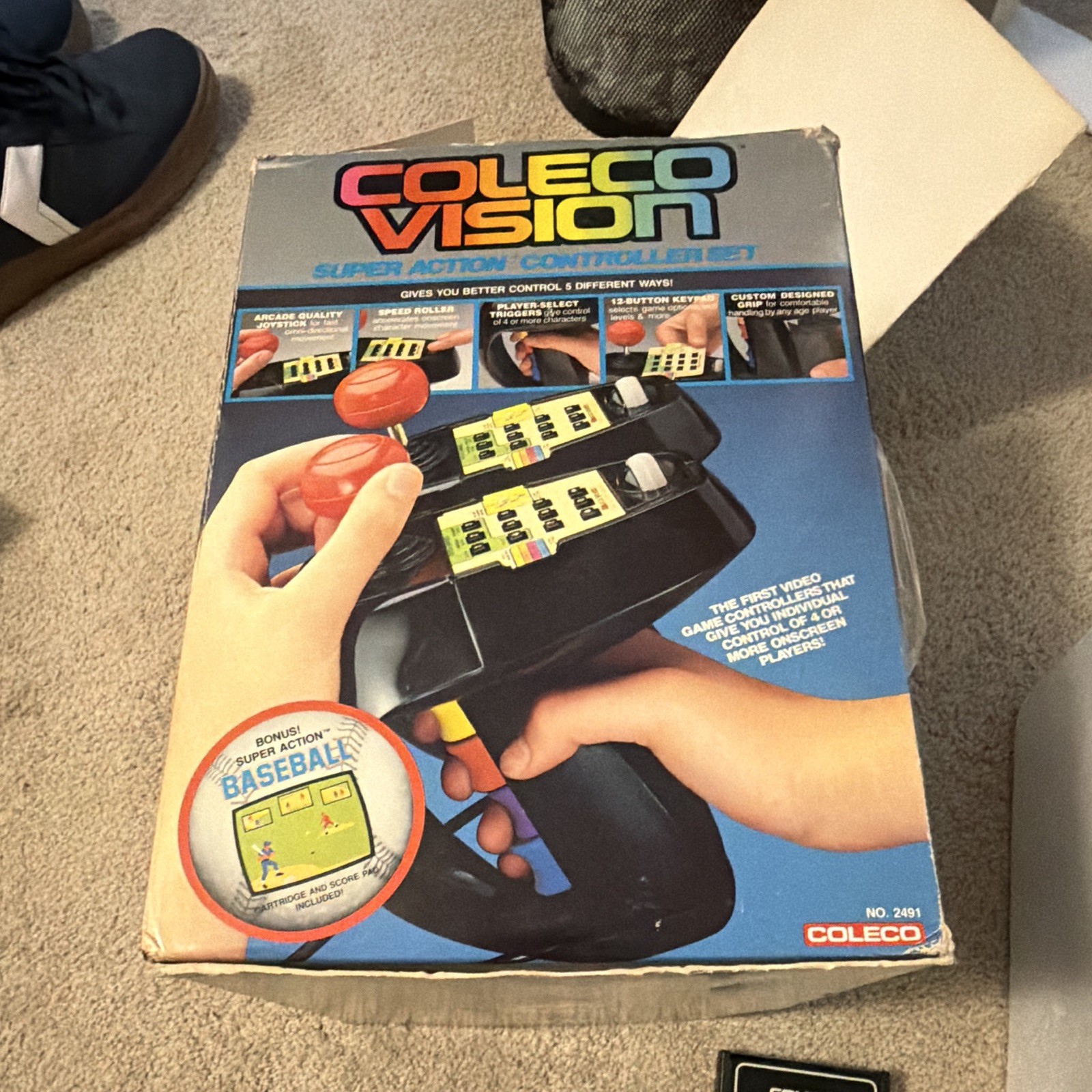 ColecoVision Super Action Controller Set keypad with manual box foam inserts