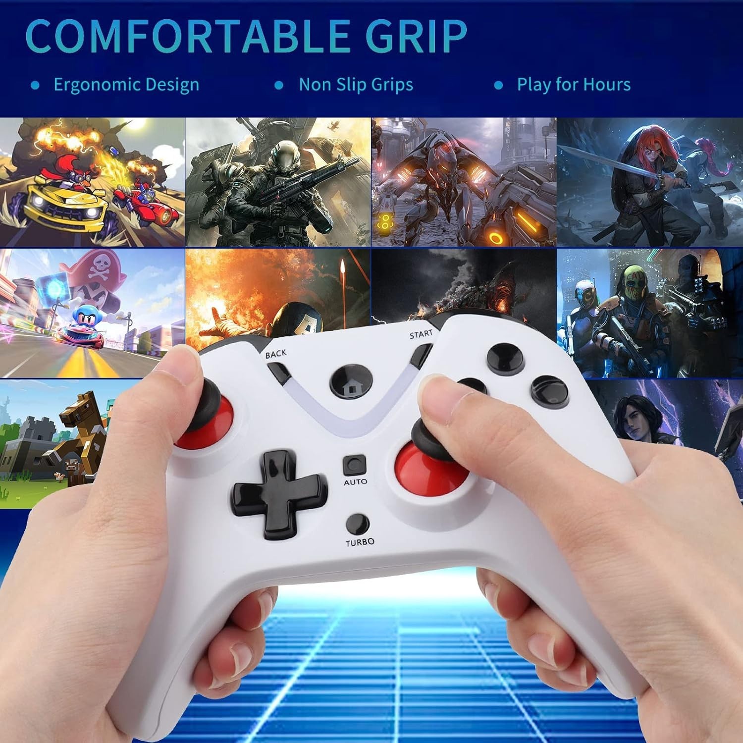 White Wireless Joystick with Multi-Color LED Lighting for Ultimate Xbox Gaming